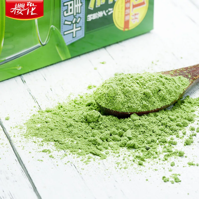 

Free shipping 75g/box Cherry blossom barley leaves matcha-flavored green juice powder.