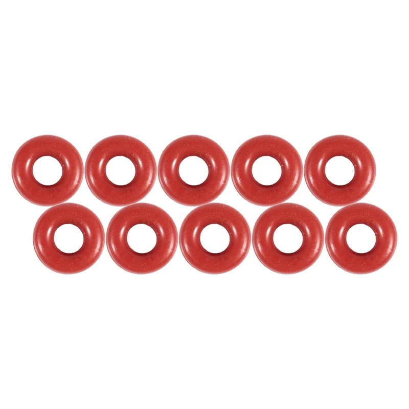 New-10mm x 3 мм Силиконовое уплотнительное кольцо Уплотнительные Шайбы красный 10 штук