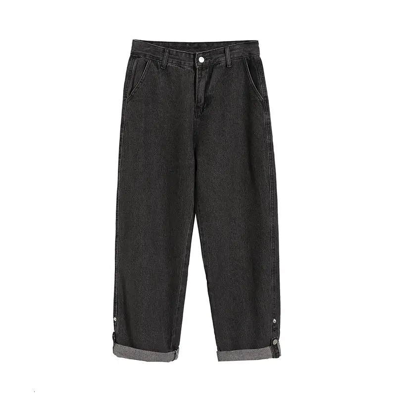 

Spring Summer Blue Black Jeans Men's Fashion Retro Harajuku Jeans Men Streetwear Loose Hip-hop Straight Denim Trousers Mens