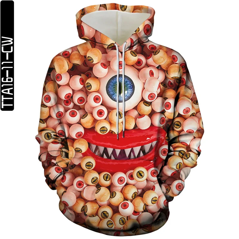 

2021New Eyes 3D printing fashion summer hip-hop funny hoodie men and women sweatshirt brand clothing hoodie unisex pullover