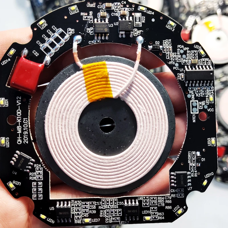 Qi беспроводной 10 Вт PCBA 7,5 Вт PCBA DIY печатная плата катушка модуль передатчик зарядное устройство для-iPhone X 8 Plus для samsung S9 S8