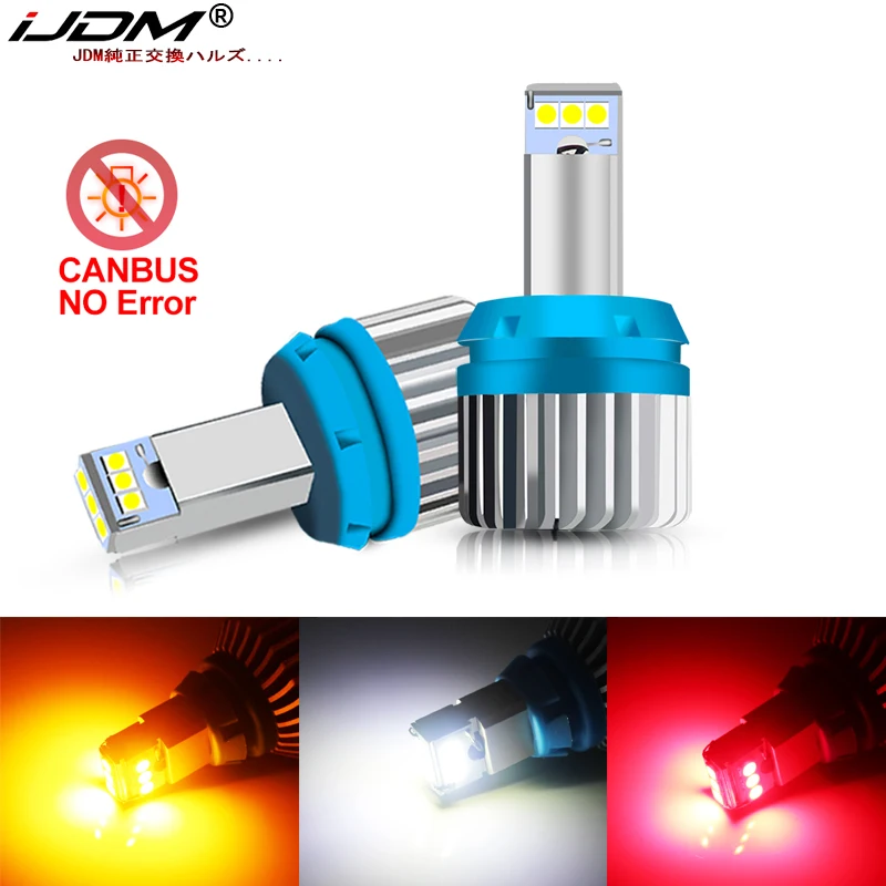 Светодиодная автомобильная лампа iJDM P21W 1156 T20 W21/5W 7443 P21/5W 1200LM W21W 7440 BA15S BAY15D PY21W 3157 DRL