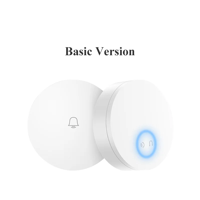 Basic Version Xiaomi Mijia Linptech wifi самогенерирующийся беспроводной дверной звонок работает с приложением Mijia умное управление функцией памяти AC 110-240V - Цвет: Basic Version