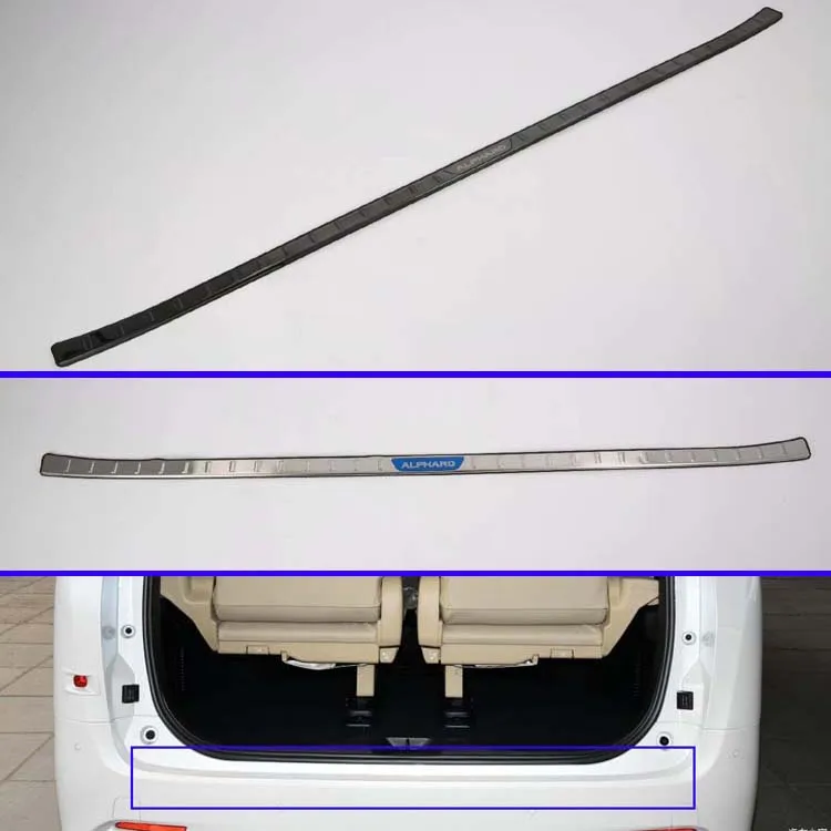 Для Toyota Alphard Vellfire AH30- задний бампер защитное стекло подоконник наружные Багажники декоративная пластина педаль
