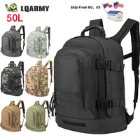 50l men army military tactical backpack 3p softback molle bag outdoor hiking camping rucksack hunting camping travel bag
