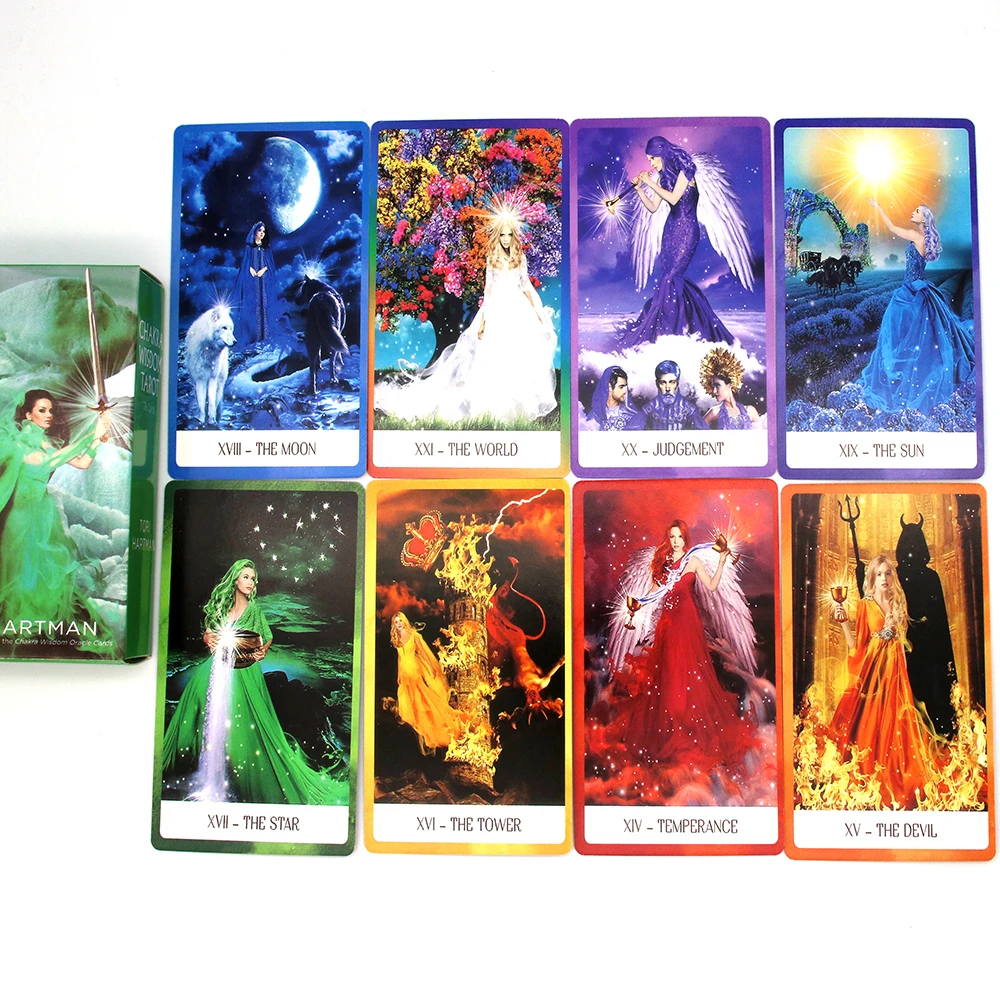 The Chakra Wisdom Tarot 78 открыток инструкции карты колода оккультная книга для гадания