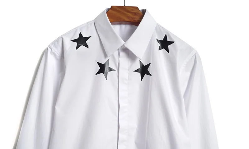 

2020 Men Digital New 3D striped star Fashion Cotton Casual Shirts Shirt high quality Pocket Long-sleeves S 2XL #J18