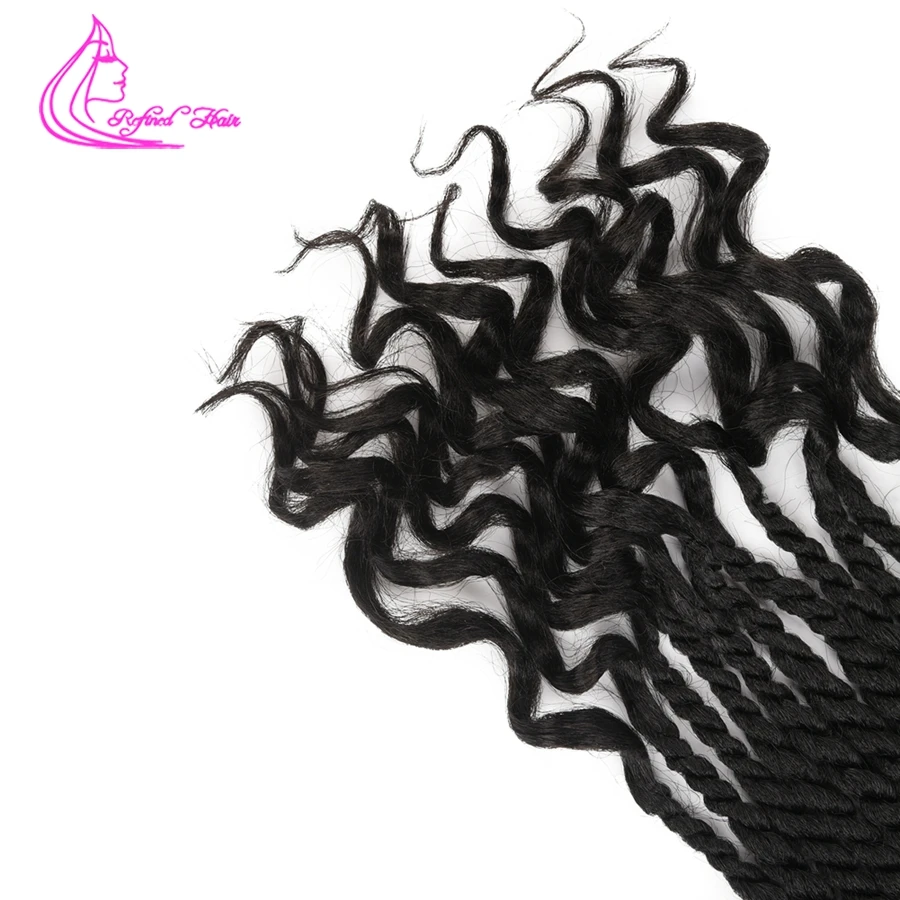 Изысканные волосы 12 корней Короткие крючком косы вьющиеся Сенегальские твист