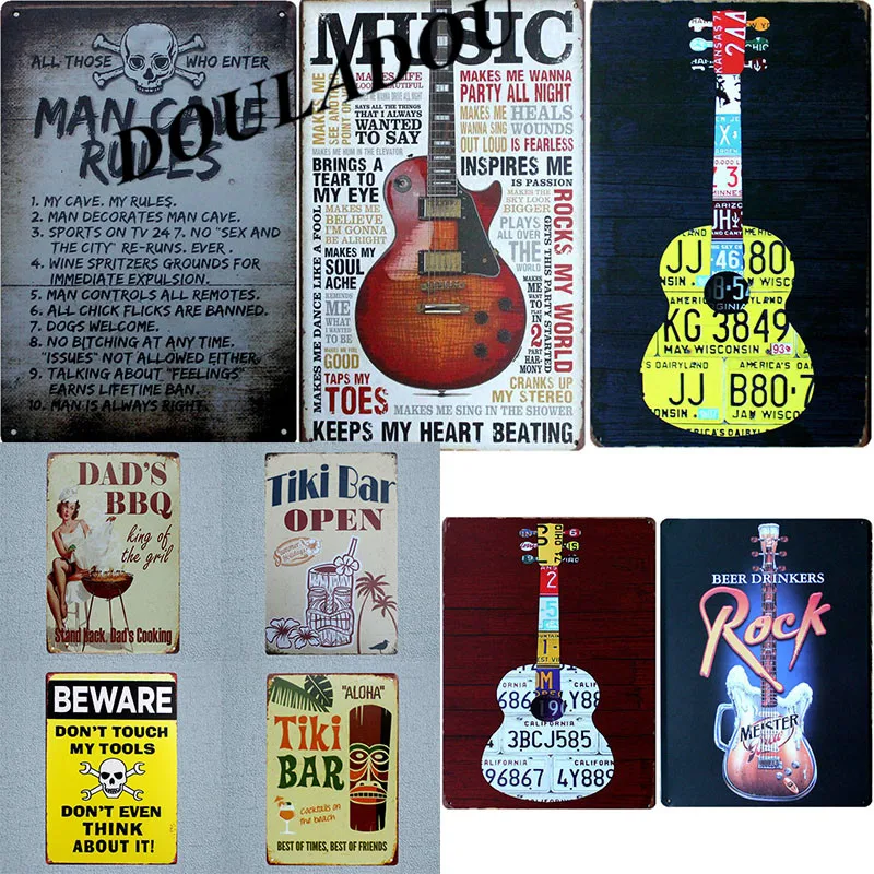 [Douladou] музыкальная гитара для прослушивания мужская пещера пластина винтажный