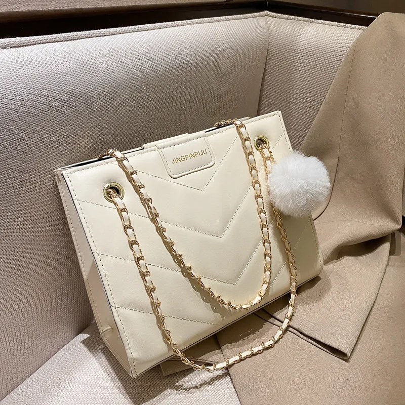 

Women's Bag Chain New Fashion Embroidered Line Shoulder Axillary Bag Texture Large Capacity Cross-Body Bags For Women