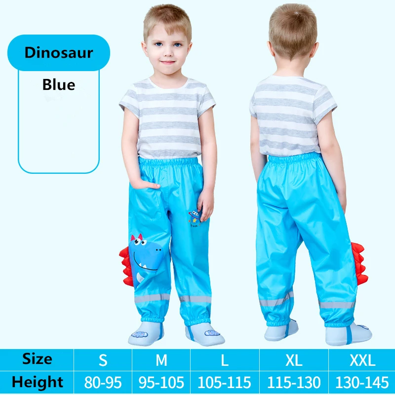 

Thickened Children’s Rain Pants for Boys and Girls, Student Baby Waterproof Pants, Cartoon Animal Children’s Rain Pants