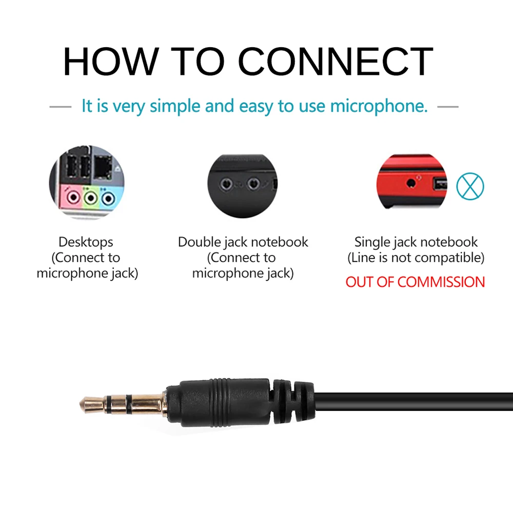 Портативный мини-микрофон KEBIDU 3 5 мм микрофон для сотового телефона ноутбука