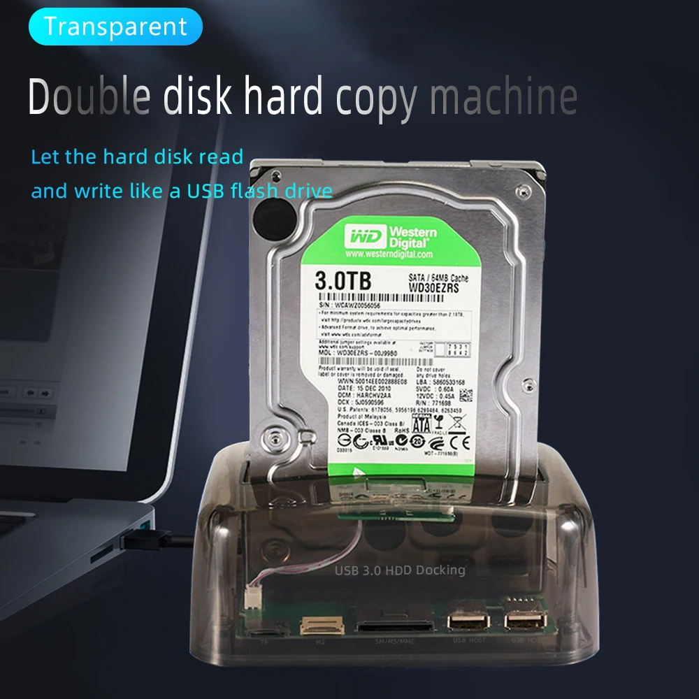 Док-станция TISHRIC для жесткого диска USB 3 0 2 5 дюйма IDE SATA внешний прозрачный бокс