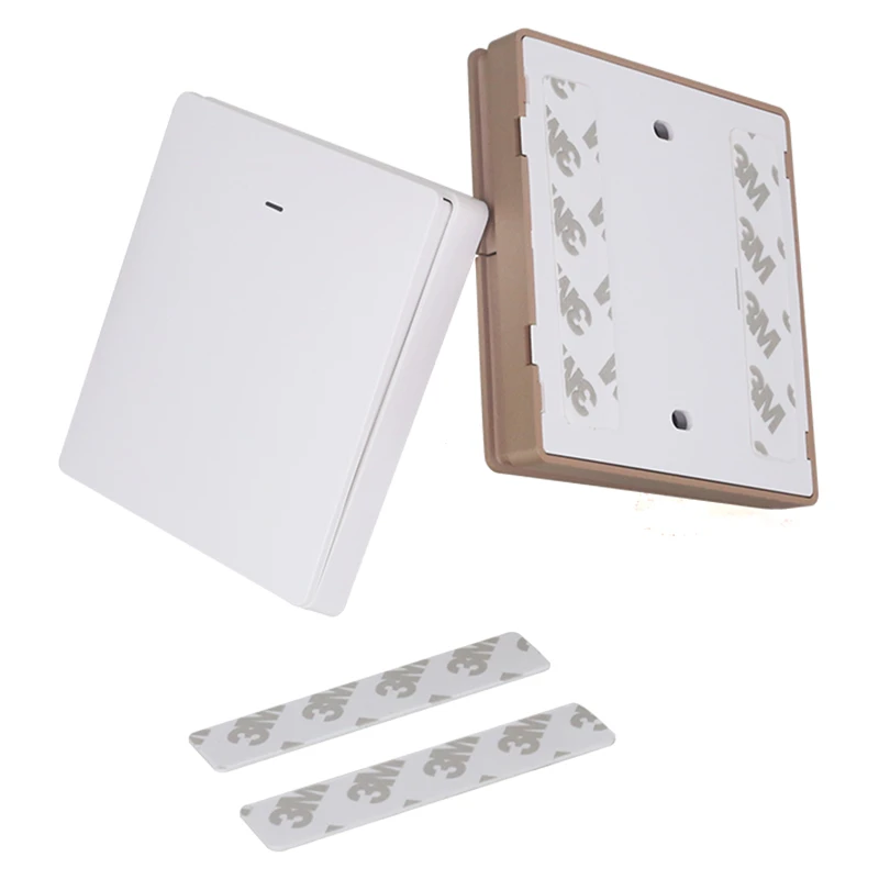 (Без нейтрального) Wi-Fi + RF433 Кнопка освещения настенный выключатель 3-цветный синий