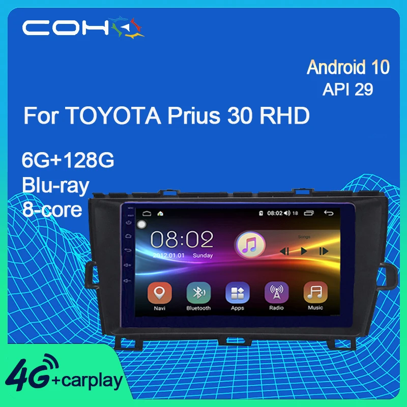 Cohoトヨタプリウス用30 Rhdラジオコシェ車ナビゲーションプレーヤーステレオ受信機のandroid 10 0 8コア6 128グラム Leather Bag