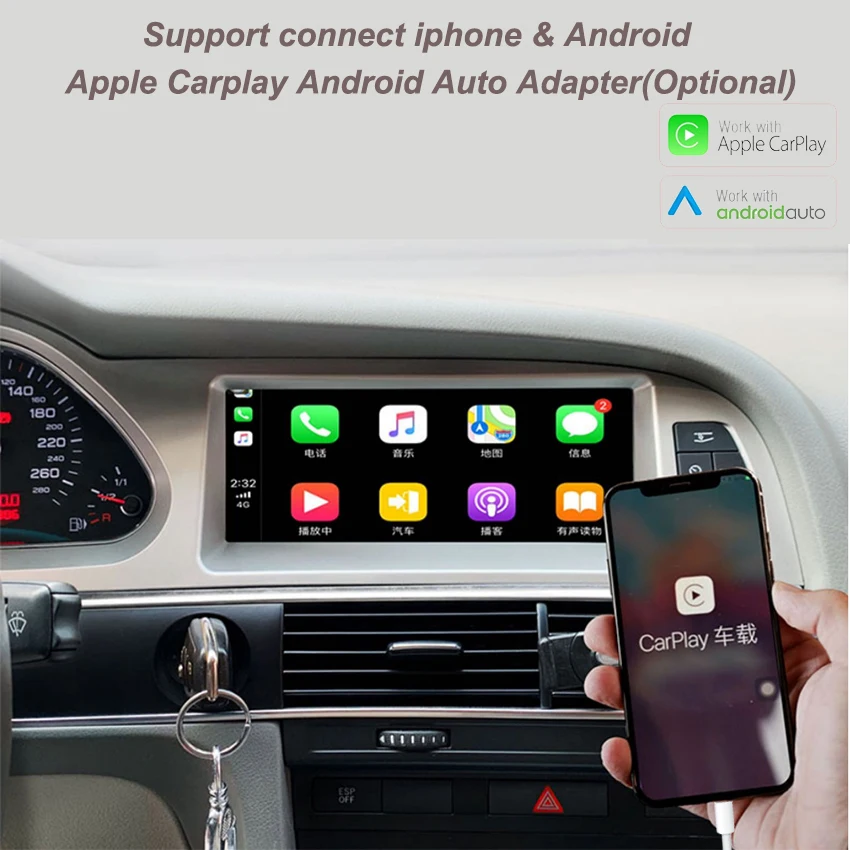 For Audi A6 A6L C6 4F 2005~2011 Car Android Multimedia Player Autoradio Radio Stereo GPS Navigation Carplay Video Play | Автомобили и
