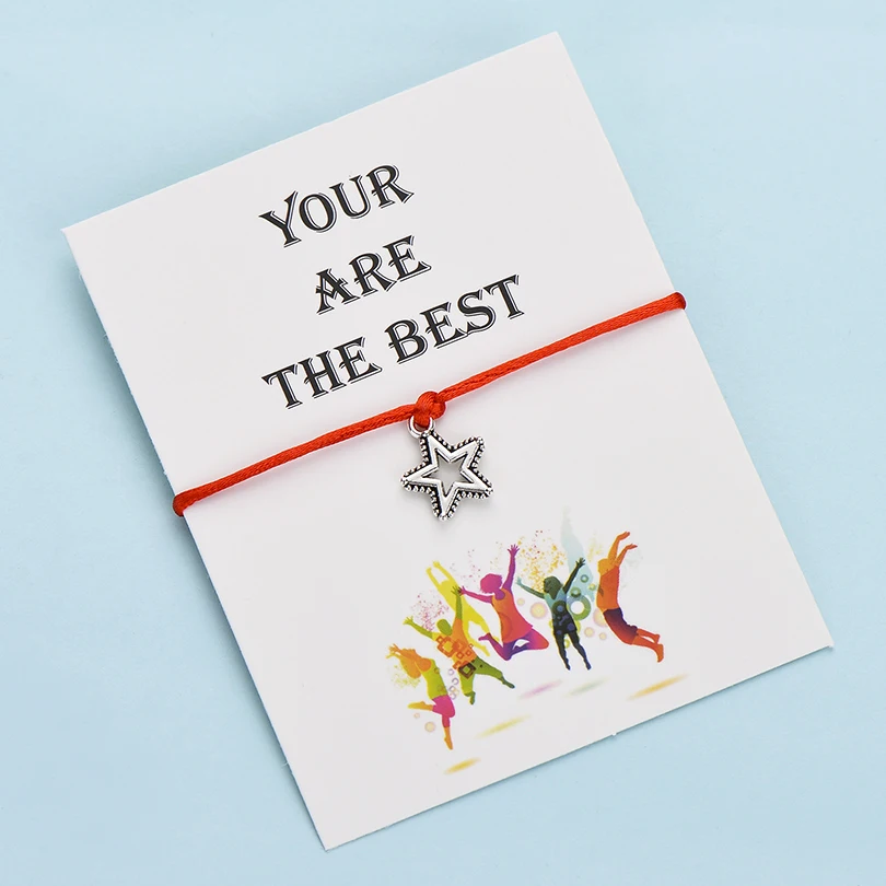 Браслеты iYOE ручной работы с красной нитью звездами очками собаками совами