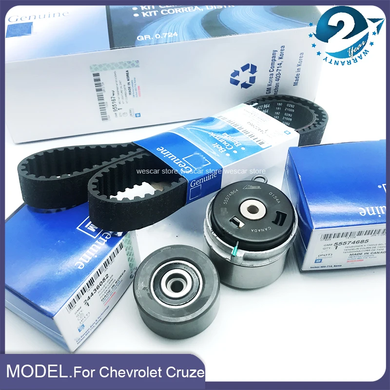 Продажа 3 шт./компл. оригинальный комплект натяжителя ремня ГРМ для Chevrolet- AVEO CRUZE ORLANDO OPEL ASTRA ZAFIRA OEM 24422964 55574864 24436052