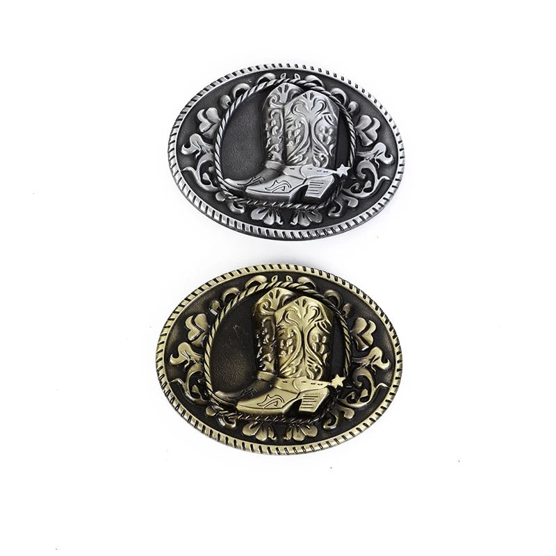 

Ковбойские двухцветные ковбойские сапоги из цинкового сплава с пряжкой для ремня