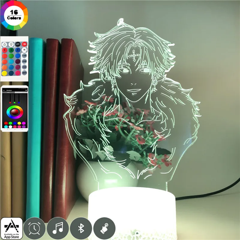 

Novelty Anime Night Light LED Kulolo Lushilufelu Figure Desk Lamp 3D Hunter X Hunter Touch Sensor Nightlight Kids Fans Gift Club