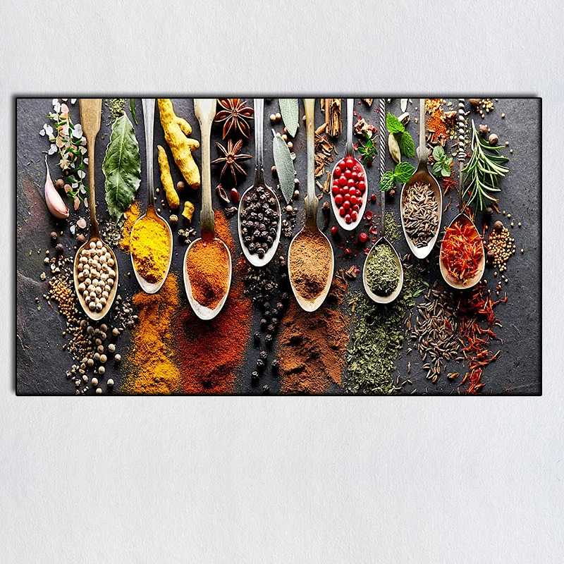 Kitchen Spices Poster Painting Modern Food Printed on Canvas Wall Art Picture Cuadros for Home Restaurant Posters Decor | Дом и сад