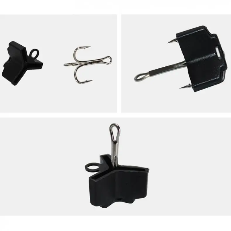 Тройные рыболовные крючки 38 шт./лот чехлы кепки для чехлов смешанные черно-белые