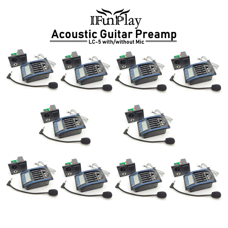 5 полосный LC с микротелефоном Акустическая гитара Пикап Эквалайзер эквалайзер
