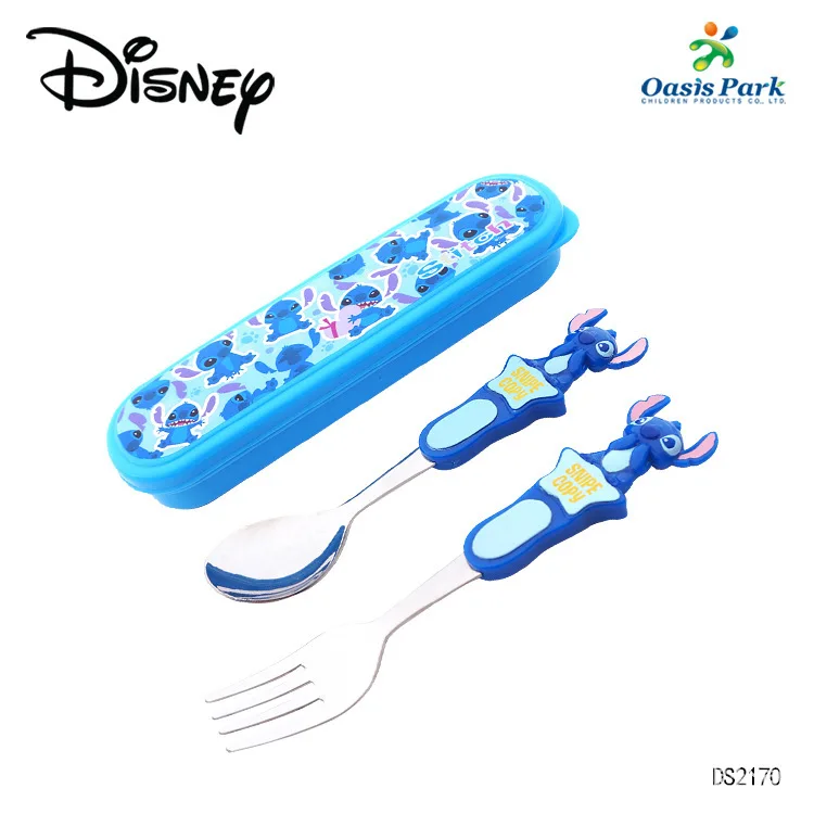 Детская посуда Disney из нержавеющей стали набор ложка и вилка портативная