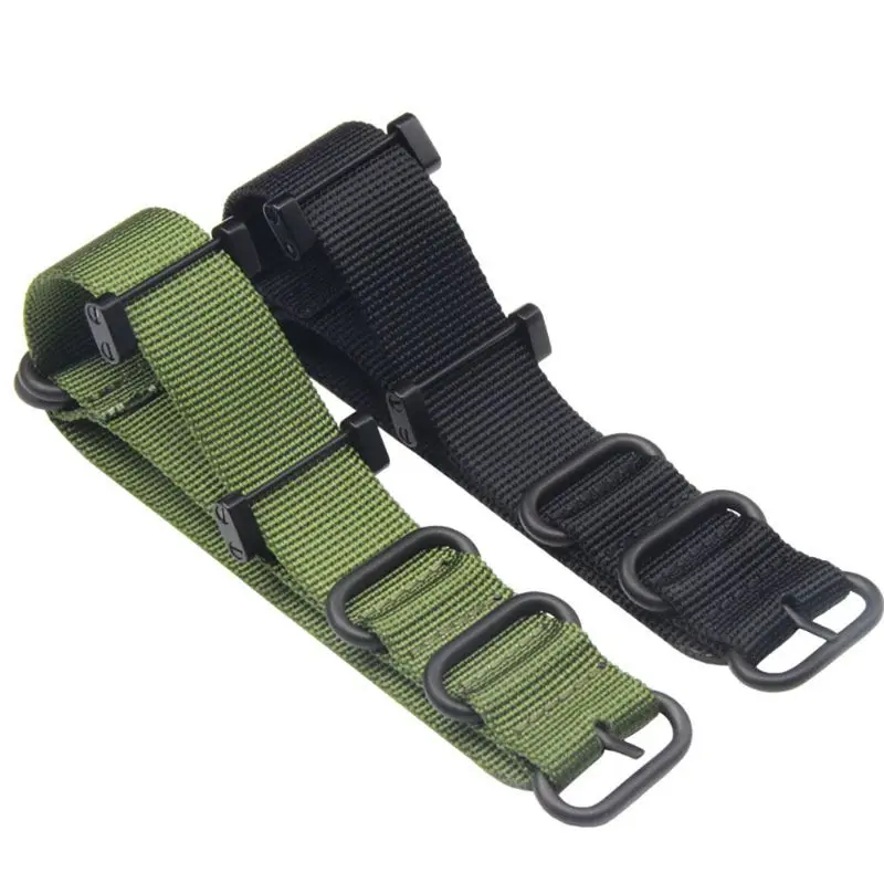 Тонкий тканый Нейлоновый Регулируемый сменный ремешок для часов с двойным