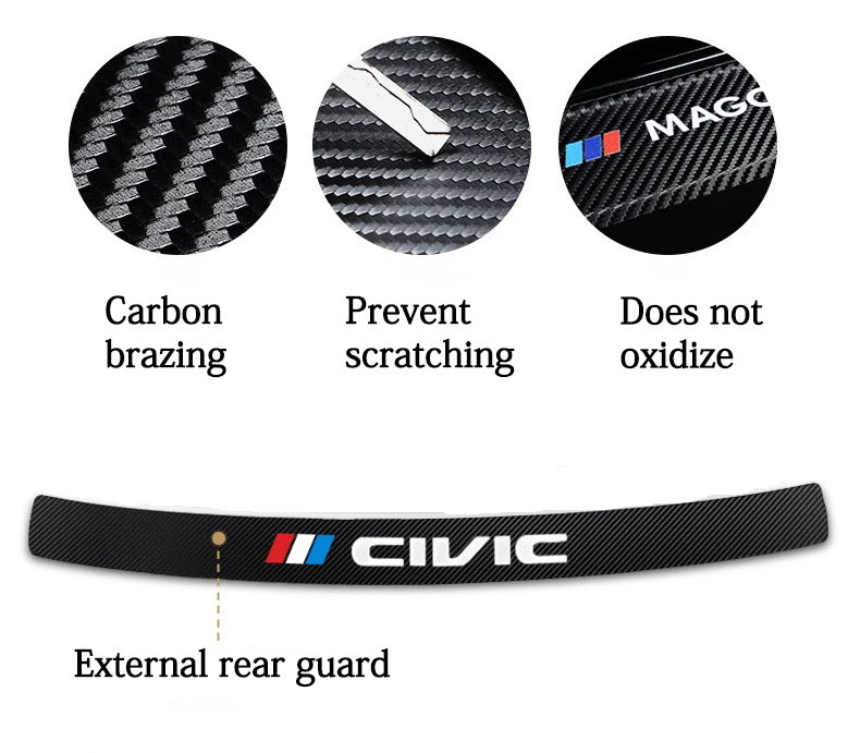 Кожаные наклейки на задний бампер автомобиля защитная пластина багажника