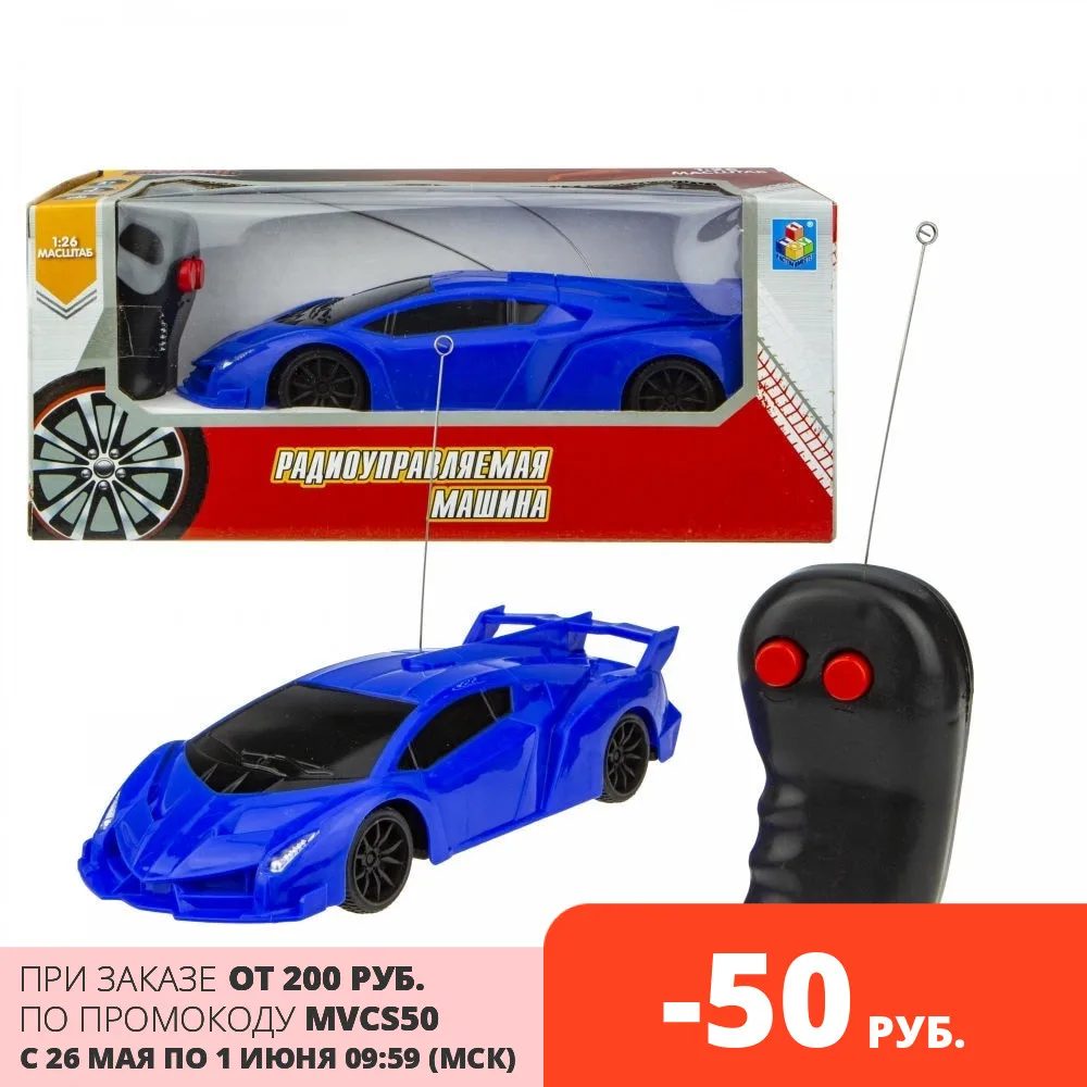 Машинка на радиоуправлении 1TOY Спортавто синяя|Радиоуправляемые автомобили| |