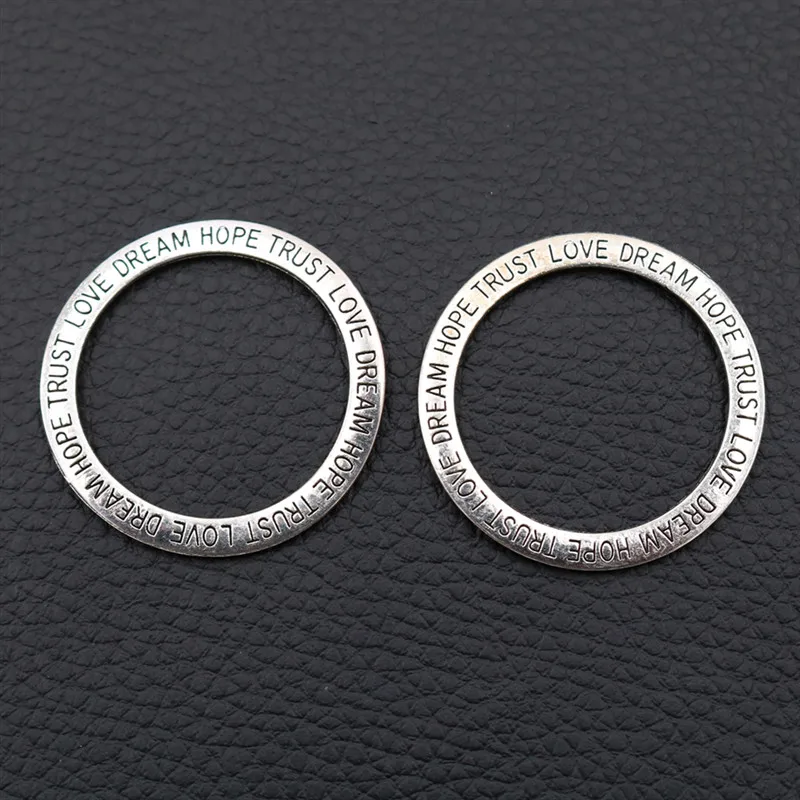 Гравировка/популярный металл * надежда доверие любовь Бирка Кольцо Шарм браслет