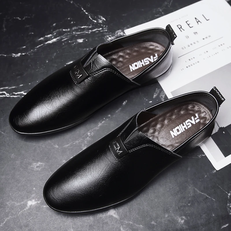 2022 мужские черные модельные лоферы Роскошная деловая обувь без шнуровки