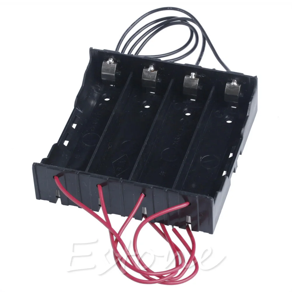 

1Pc Battery Plastic Storage Holder Box Case For 4x 18650 Rechargeable Battery E56B