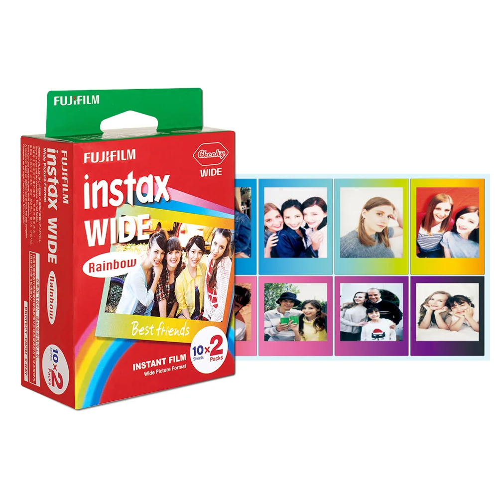 20 листов Fujifilm Instax широкоугольный фотоаппарат мгновенная пленка фотобумага для