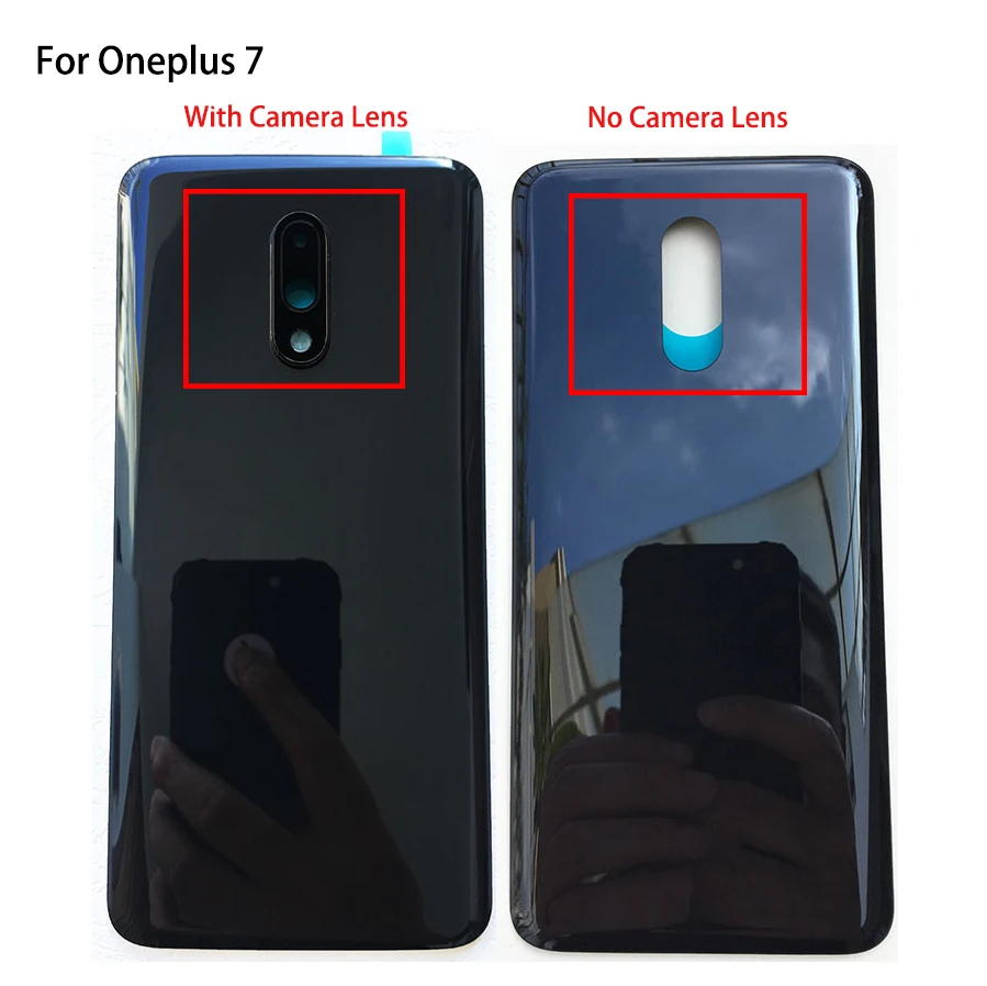 

Чехол-накладка для аккумулятора для Oneplus 7, стеклянный, с логотипом