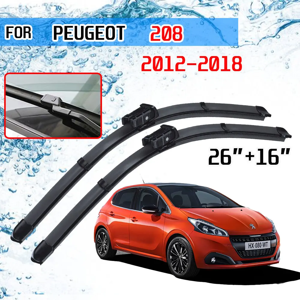 

Щетки стеклоочистителя для лобового стекла автомобиля, для Peugeot 208, 2012, 2013, 2014, 2015, 2016, 2017, 2018