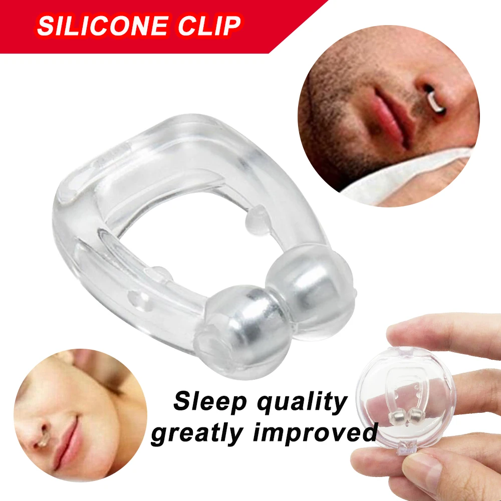 

Nose Clip Stop Snoring Anti Snore Sleep Magnetic Silicone Sleep Aid Care