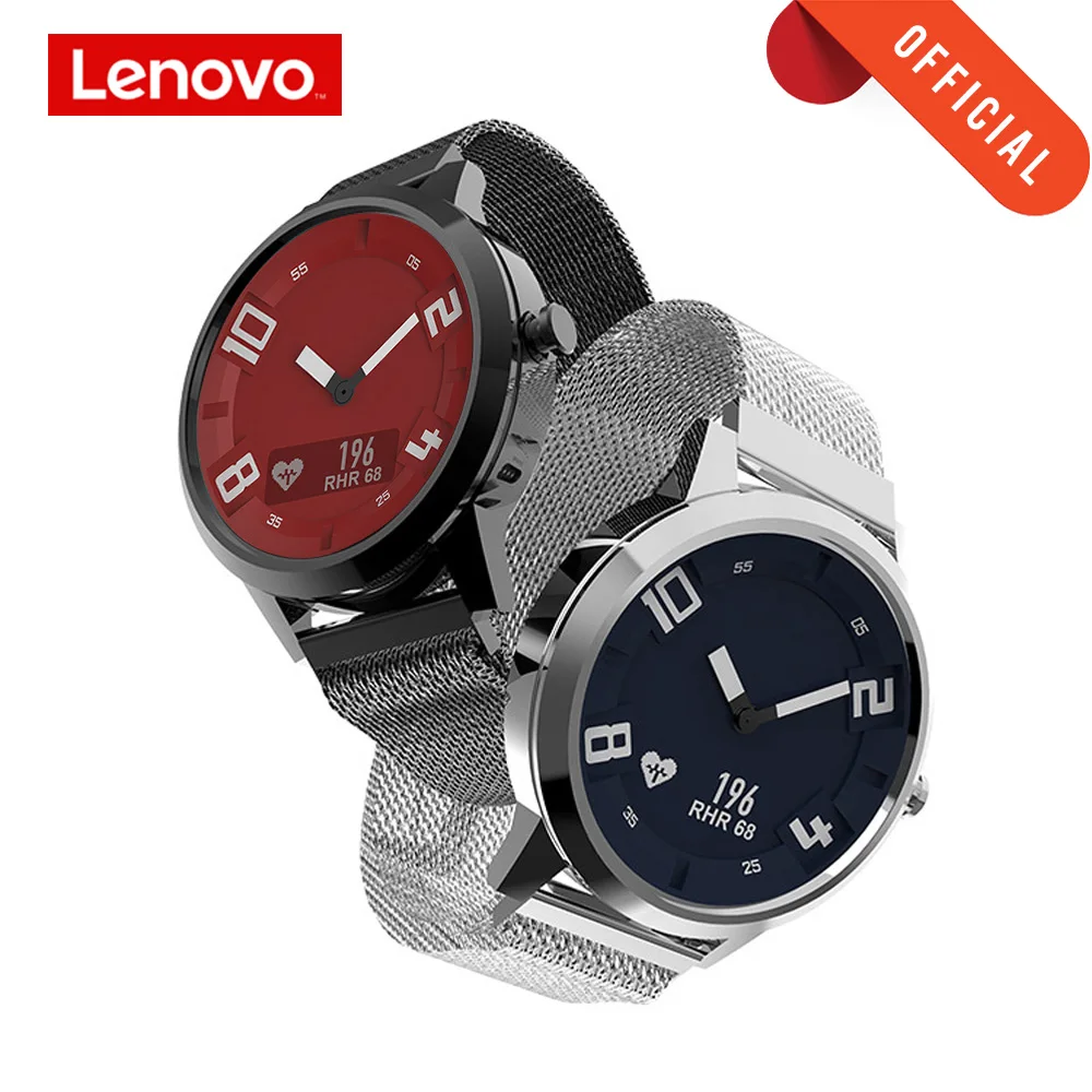 Смарт-часы lenovo, часы с Bluetooth 5,0 OLED сапфировое зеркало, спортивные часы, металлические мужские часы