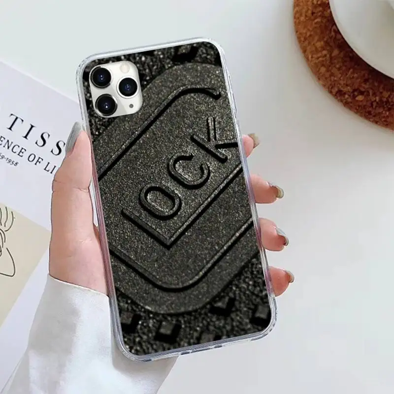 

lock gun art design logo pattern Phone Case For iphone 12 5 5s 5c se 6 6s 7 8 plus x xs xr 11 pro max mini luxury cover funda