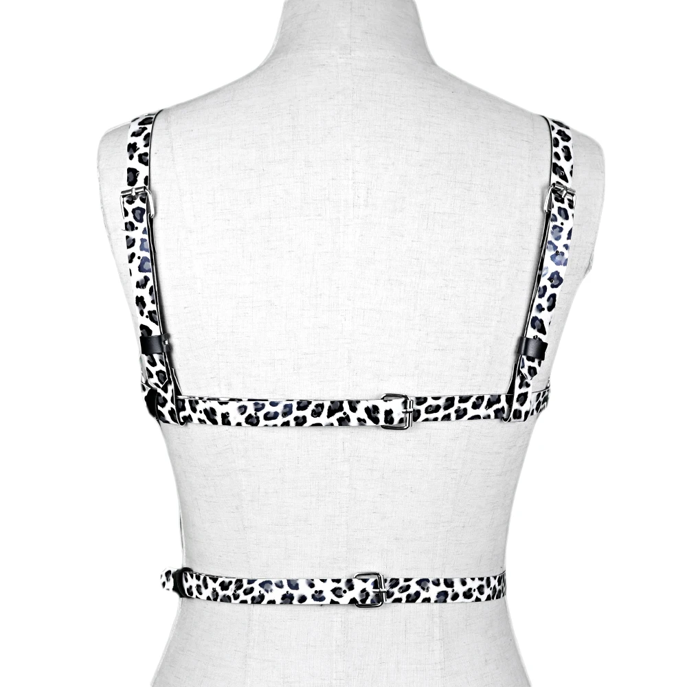 

2021 Sexy Luipaard Lederen Kousenband Harness Riem Fetish Body Bondage Strape Passen Kooi Beha Harajuku Goth Trendy Lingerie Top