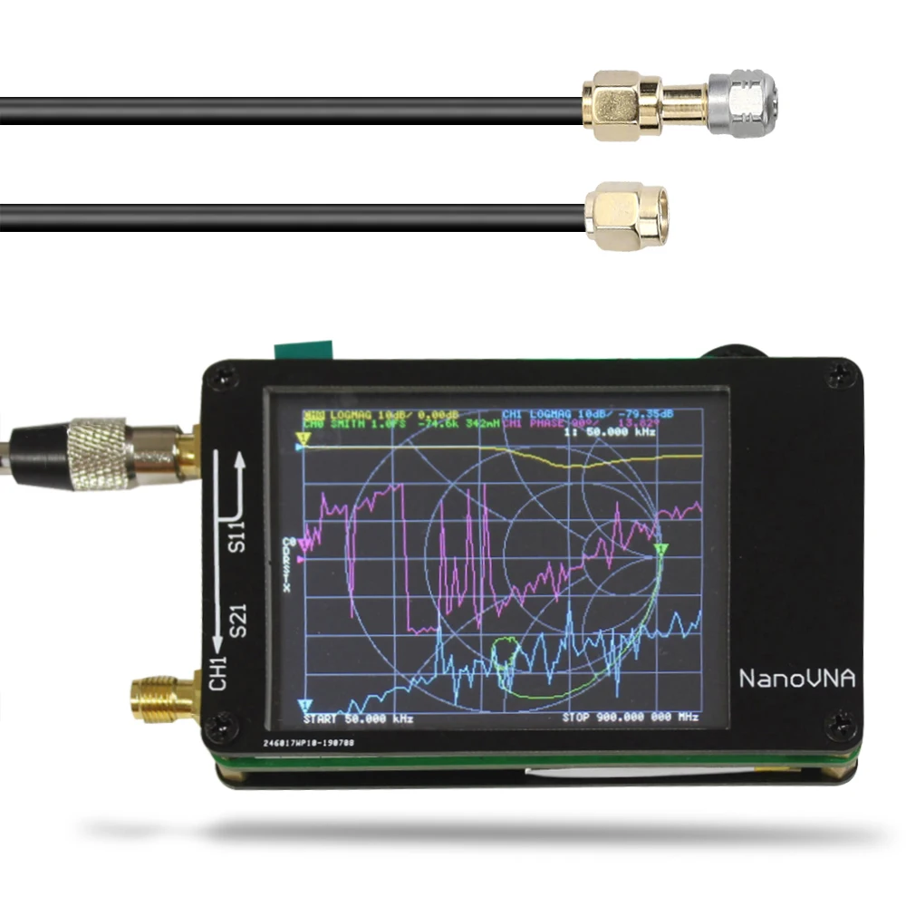 

Portable Vector Network Analyzer 50KHz-900MHz Digital Touching Screen Shortwave MF HF VHF UHF Antenna Analyzer Standing Wave