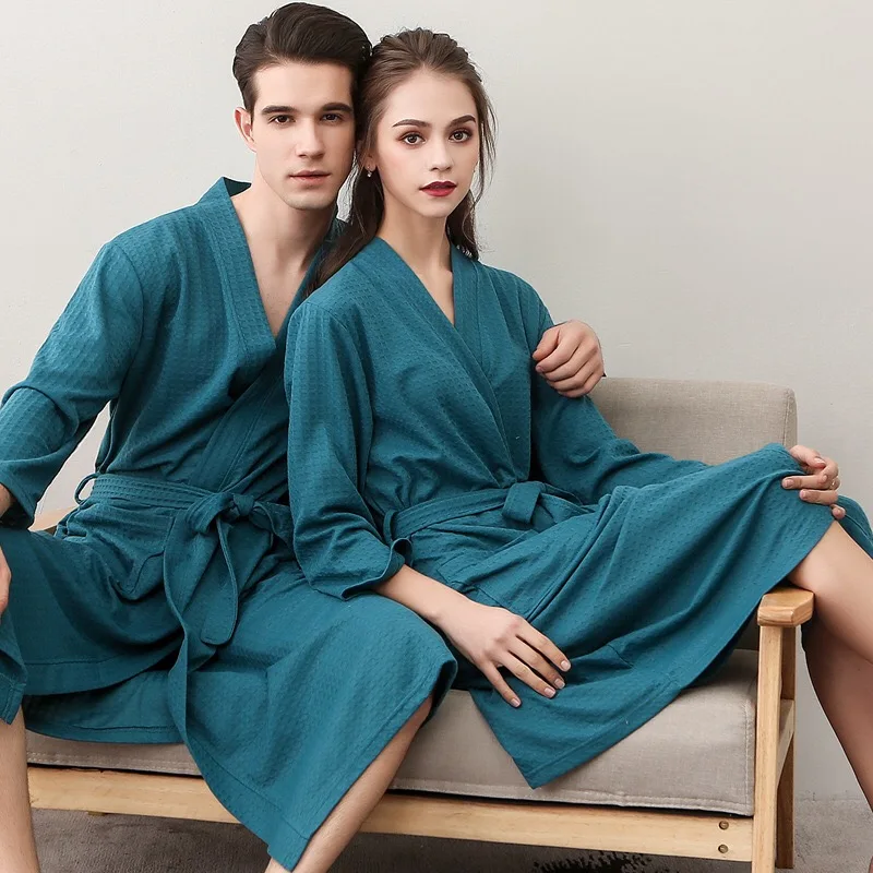 

Халат вафельный для влюбленных, модный пикантный мужской Халат-кимоно для ванной, халат для подружки невесты, халаты