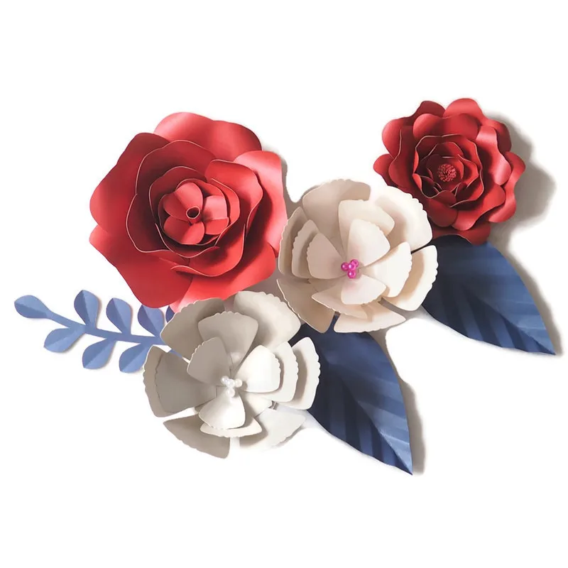 DIY Искусственные цветы гигантские бумажные 4 шт. 3 бумаги праздничное украшение