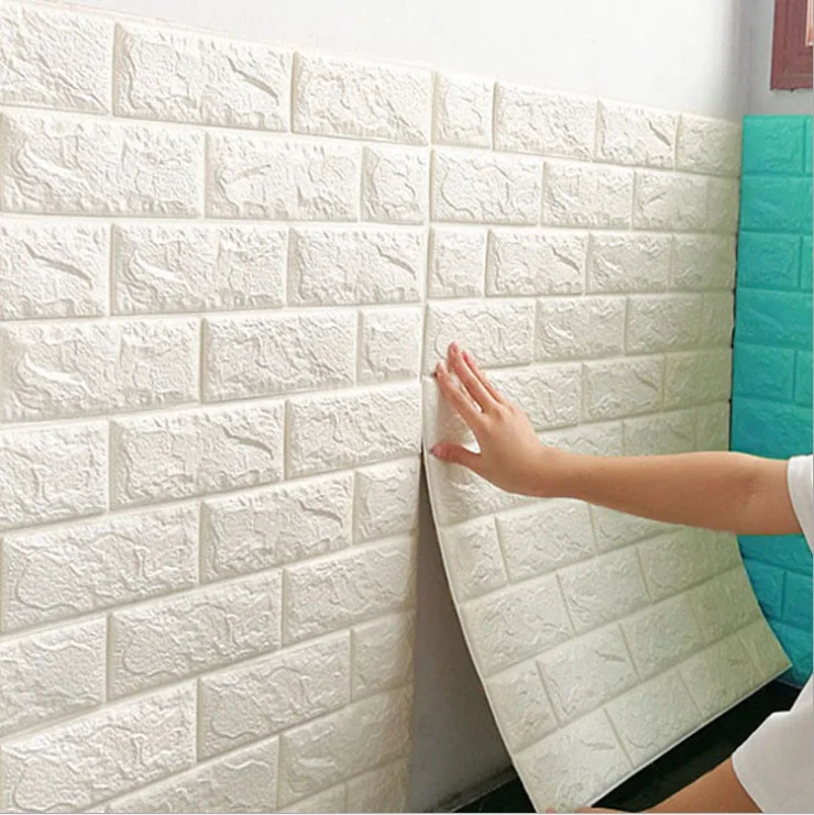 

3D Wall Panel Stickers Living Room Brick Wallpaper for Kids Room Bedroom Home Decor Wall Covering Self Adhesive Wall Sticker