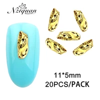 20pcs irregular shaped nail decoration sticker four color charm metal nail decoration diy simple nail art decoration accessories