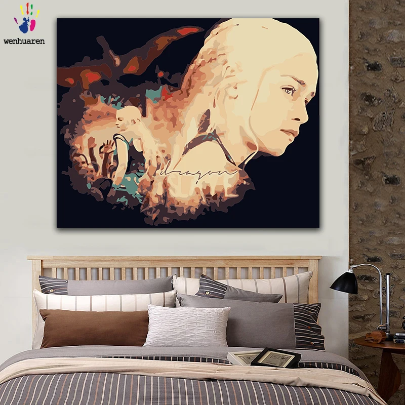 DIY картинки для раскраски по номерам с цветами правильная игра Маленький Дьявол