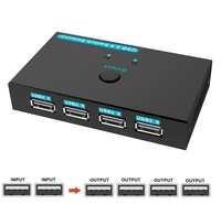 usb switch selector kvm switch switcher 2 pcs sharing 4 usb 2 0 devices with one button swapping and 2 pack usb a to a cable