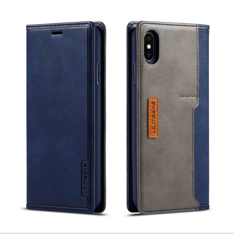 Кожаные чехлы Andme для IPhone 6 6S 7 8 Plus X XR XS MAX Splice color Flip samsung S8 S9 S10 S10E Note задняя крышка |