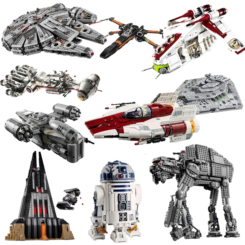 

New Star Space Wars Falcon Space Series Figures Razor Crest Fighter Model Building Blocks Bricks Kids Christmas Toys Gifts